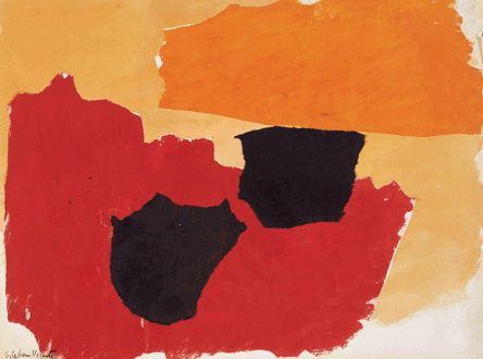 esteban vicente, 1962 ~ orange, red, black