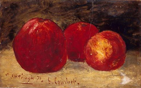 gustave courbet, 1871 ~ three red apples