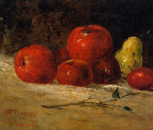 gustave courbet ~ still life with apples and pears, 1871